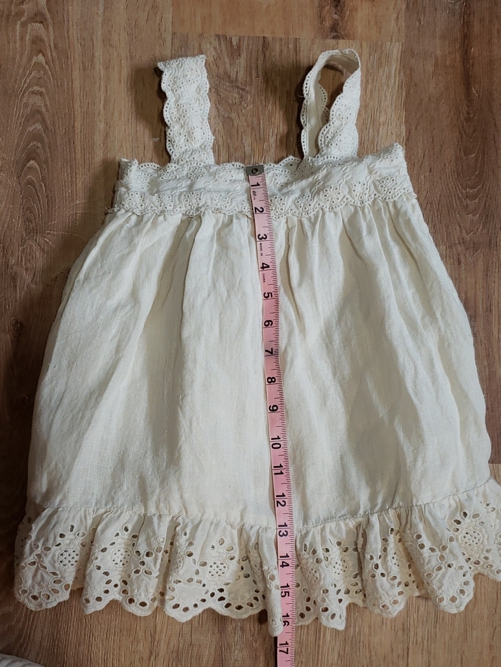 NWOT Little Cotton Clothes Greta Pinafore In "Linen Oat", Size 2-3Y - Picture 11 of 15